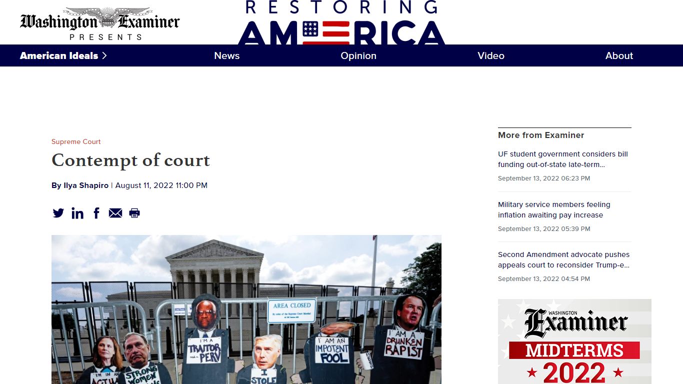 Contempt of court | Washington Examiner